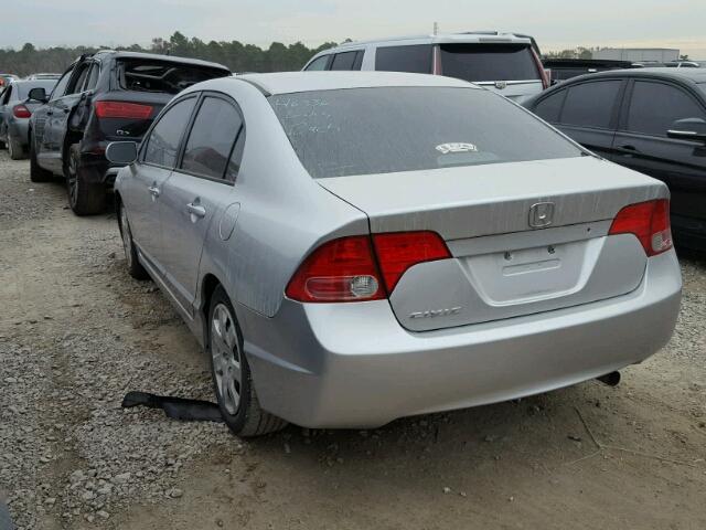 1HGFA16576L030332 - 2006 HONDA CIVIC LX SILVER photo 3