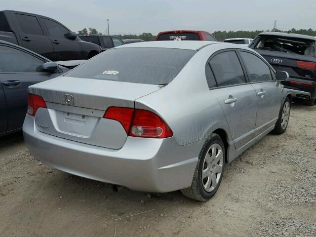 1HGFA16576L030332 - 2006 HONDA CIVIC LX SILVER photo 4