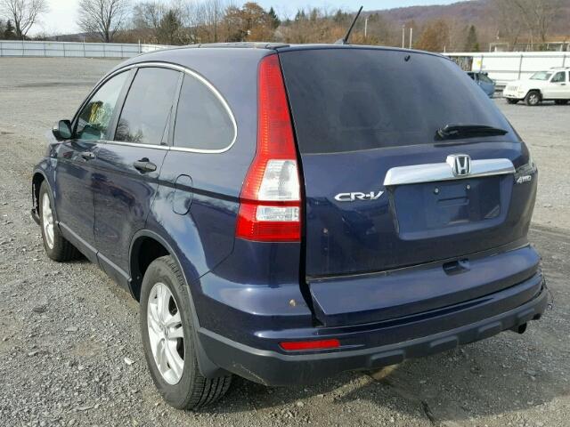 5J6RE4H57BL097502 - 2011 HONDA CR-V EX BLUE photo 3