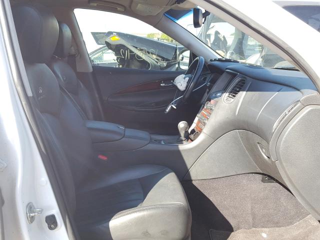 JNKAJ09F18M357831 - 2008 INFINITI EX35 BASE WHITE photo 5