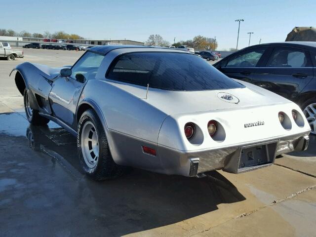 1Z8748S409317 - 1978 CHEVROLET CORVETTE SILVER photo 3