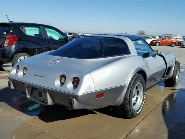 1Z8748S409317 - 1978 CHEVROLET CORVETTE SILVER photo 4