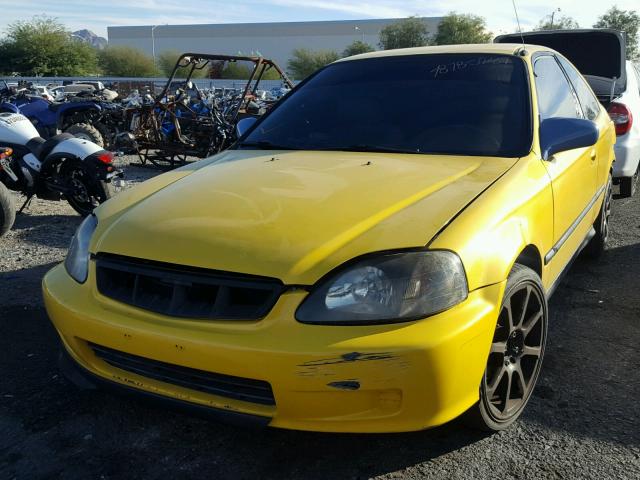 1HGEJ6222VL012775 - 1997 HONDA CIVIC DX YELLOW photo 2