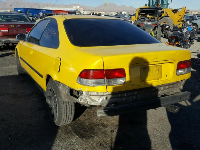 1HGEJ6222VL012775 - 1997 HONDA CIVIC DX YELLOW photo 3