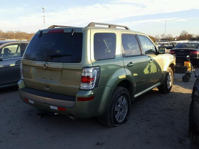 4M2CN8B75AKJ10890 - 2010 MERCURY MARINER GREEN photo 4