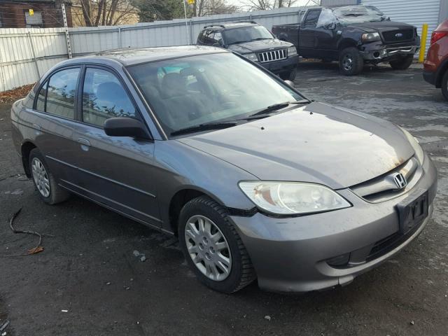 2HGES165X4H621192 - 2004 HONDA CIVIC LX GRAY photo 1