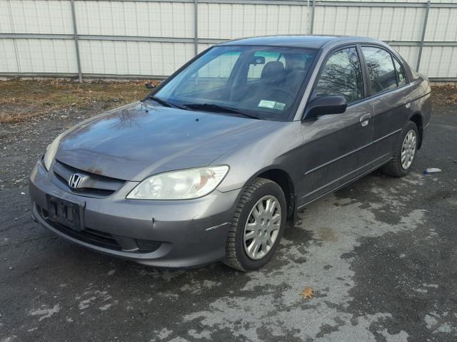 2HGES165X4H621192 - 2004 HONDA CIVIC LX GRAY photo 2