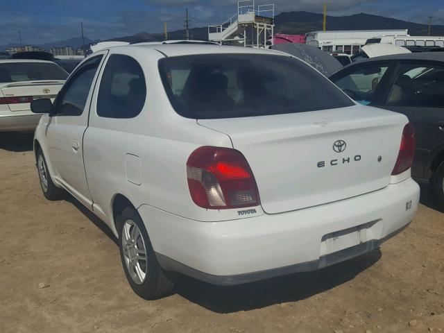 JTDAT123720218755 - 2002 TOYOTA ECHO WHITE photo 3