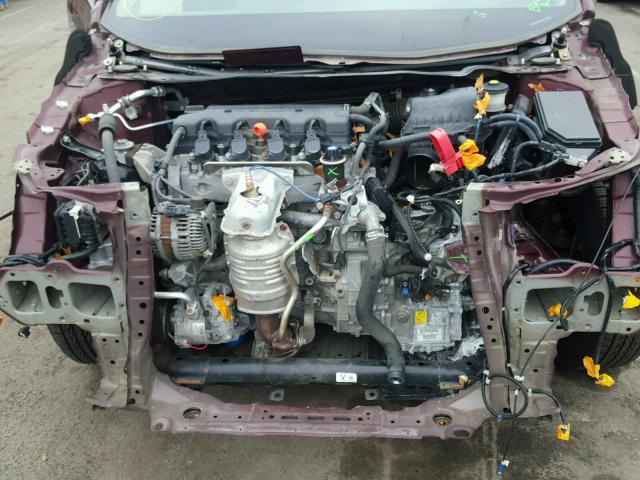 19XFB2F5XEE212261 - 2014 HONDA CIVIC LX MAROON photo 7