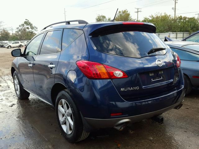 JN8AZ18U19W029982 - 2009 NISSAN MURANO S BLUE photo 3