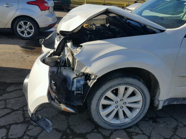 JF2SHBDC7CH453931 - 2012 SUBARU FORESTER 2 WHITE photo 9