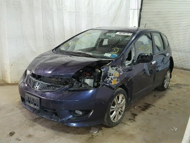 JHMGE8H43AS003324 - 2010 HONDA FIT SPORT BLUE photo 2