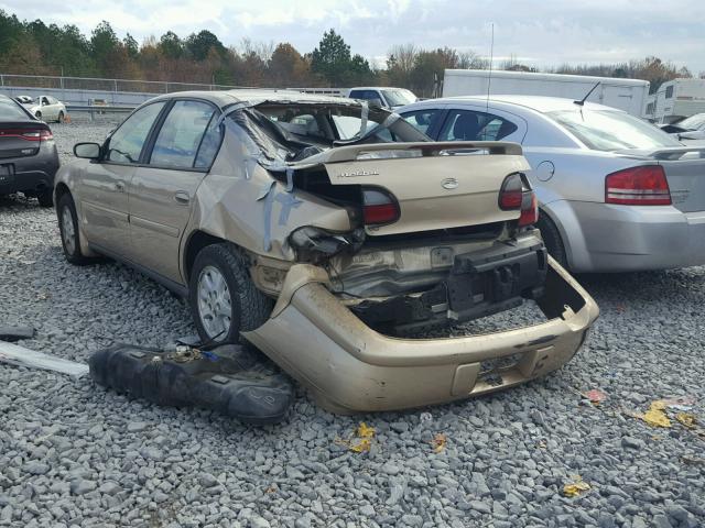 1G1ND52J116231705 - 2001 CHEVROLET MALIBU GOLD photo 3