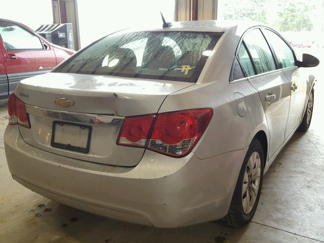 1G1PC5SH9C7134662 - 2012 CHEVROLET CRUZE LS SILVER photo 4