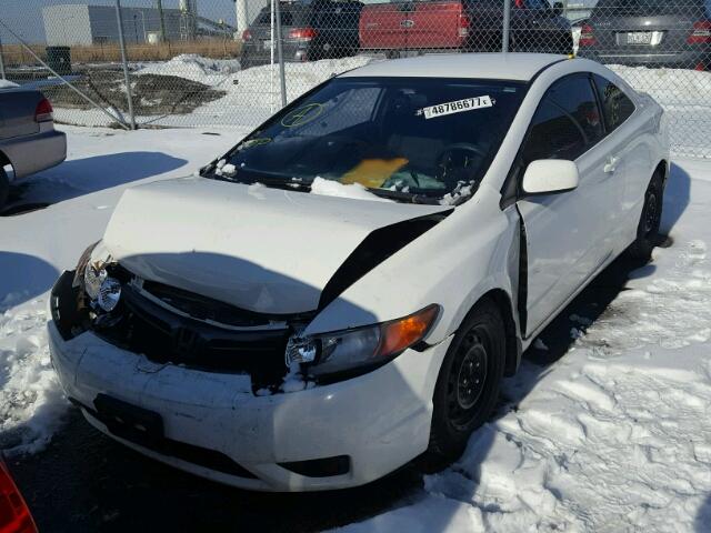 2HGFG12637H012678 - 2007 HONDA CIVIC LX WHITE photo 2