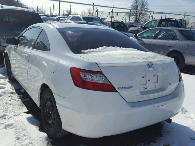 2HGFG12637H012678 - 2007 HONDA CIVIC LX WHITE photo 3