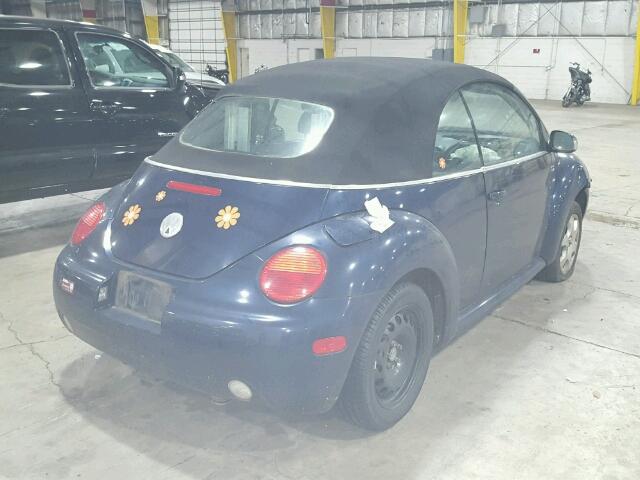 3VWCK21Y43M302820 - 2003 VOLKSWAGEN NEW BEETLE BLUE photo 4