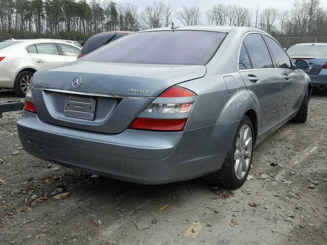 WDDNG86XX8A238051 - 2008 MERCEDES-BENZ S 550 4MAT BLUE photo 4