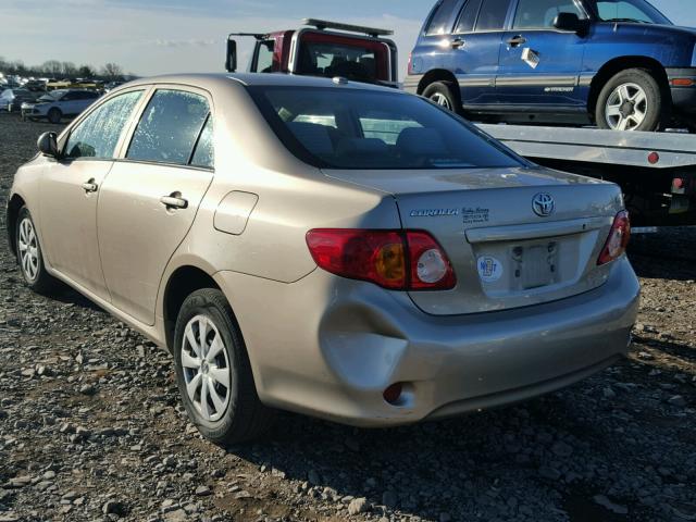 2T1BU4EE4AC386051 - 2010 TOYOTA COROLLA BA BEIGE photo 3