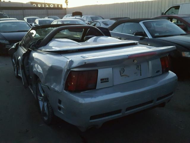 1FAFP45X32F218975 - 2002 FORD MUSTANG GT SILVER photo 3