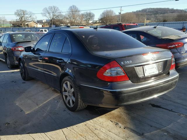 WDBUF56X27B061557 - 2007 MERCEDES-BENZ E 350 BLACK photo 3