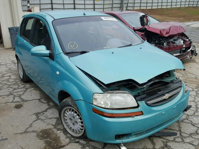 KL1TD62625B447308 - 2005 CHEVROLET AVEO BASE მწვანე ფოტო 1