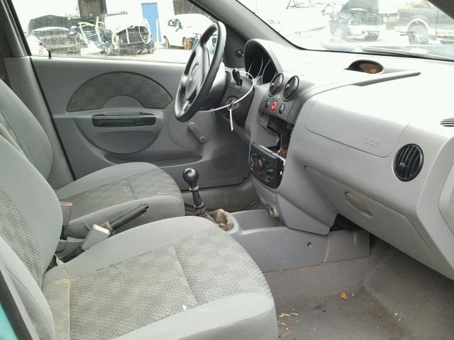 KL1TD62625B447308 - 2005 CHEVROLET AVEO BASE მწვანე ფოტო 5