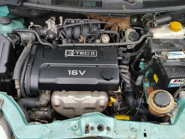 KL1TD62625B447308 - 2005 CHEVROLET AVEO BASE მწვანე ფოტო 7