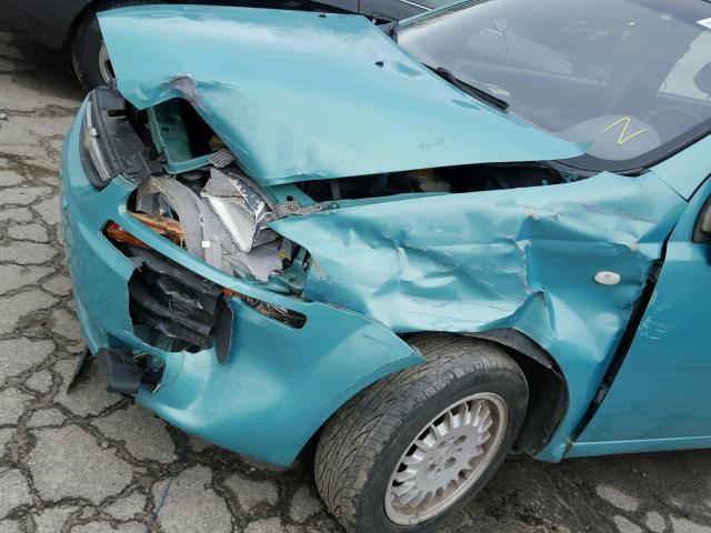 KL1TD62625B447308 - 2005 CHEVROLET AVEO BASE მწვანე ფოტო 9