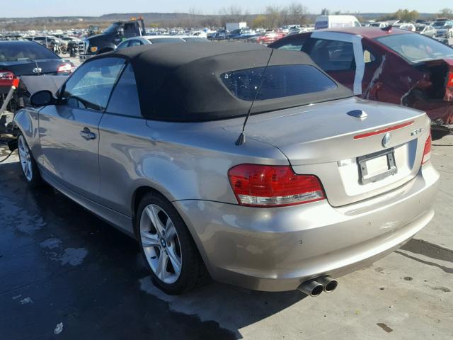 WBAUL73538VE88108 - 2008 BMW 128 I TAN photo 3