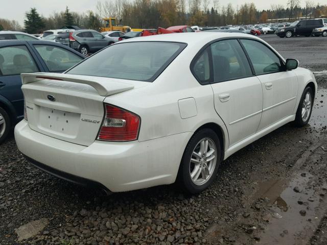 4S3BL616757211832 - 2005 SUBARU LEGACY 2.5 WHITE photo 4