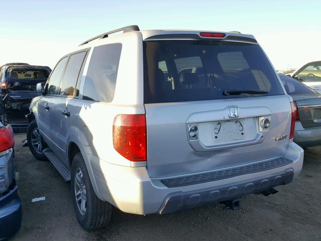 2HKYF18584H540910 - 2004 HONDA PILOT EXL SILVER photo 3