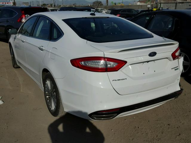 3FA6P0K98ER367131 - 2014 FORD FUSION TIT WHITE photo 3