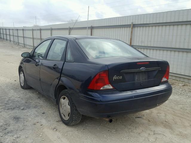 1FAFP33P93W288348 - 2003 FORD FOCUS LX BLUE photo 3