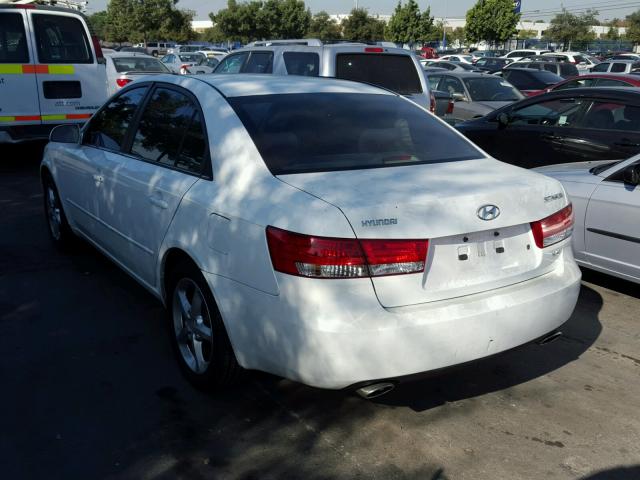 5NPEU46F97H184543 - 2007 HYUNDAI SONATA SE WHITE photo 3