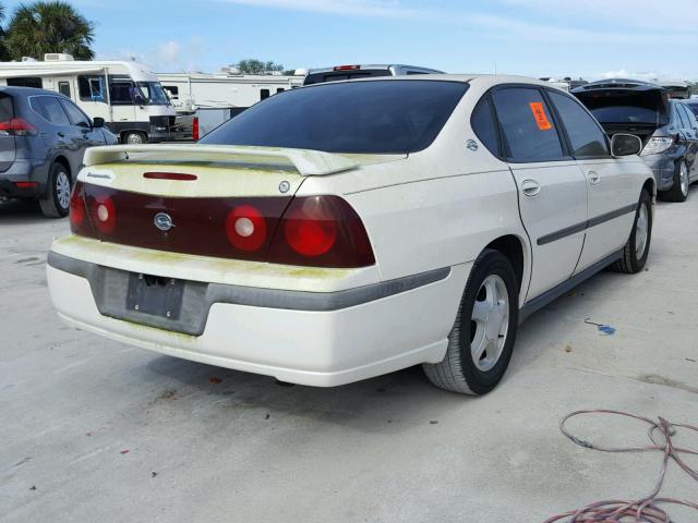 2G1WF52E419188018 - 2001 CHEVROLET IMPALA WHITE photo 4