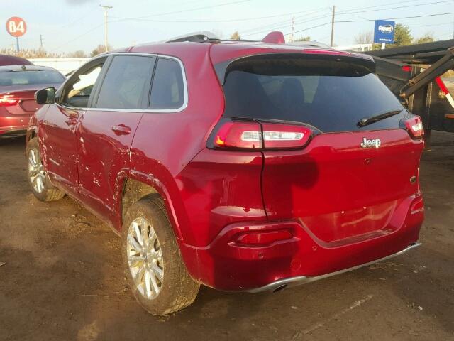 1C4PJLJB5HW603922 - 2017 JEEP CHEROKEE O RED photo 3