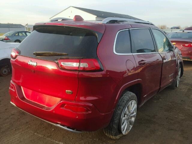 1C4PJLJB5HW603922 - 2017 JEEP CHEROKEE O RED photo 4