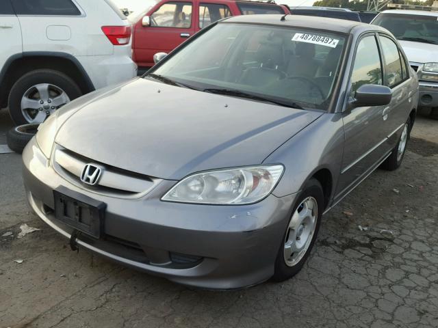 JHMES96615S025466 - 2005 HONDA CIVIC HYBR GRAY photo 2