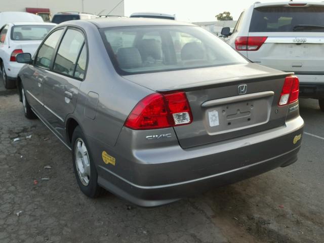 JHMES96615S025466 - 2005 HONDA CIVIC HYBR GRAY photo 3