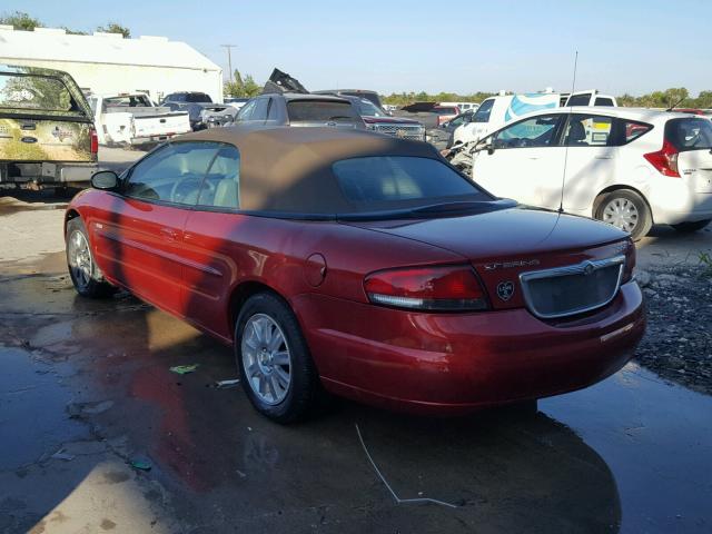 1C3EL55R45N555646 - 2005 CHRYSLER SEBRING TO RED photo 3