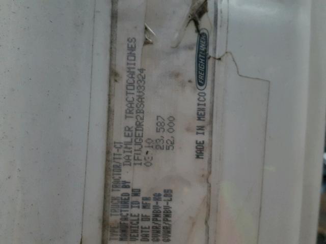 1FUJGEDR2BSAV3324 - 2011 FREIGHTLINER CASCADIA 1 WHITE photo 10