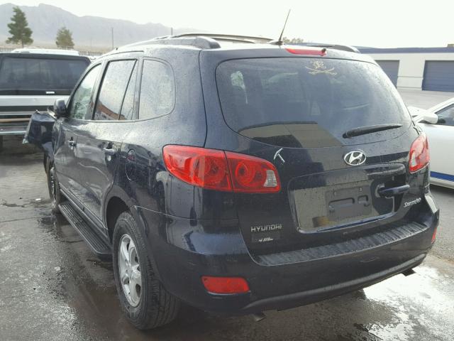 5NMSG13DX8H174520 - 2008 HYUNDAI SANTA FE G BLUE photo 3