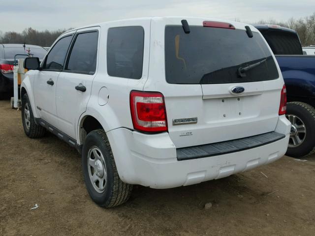 1FMCU02Z58KB26279 - 2008 FORD ESCAPE XLS WHITE photo 3