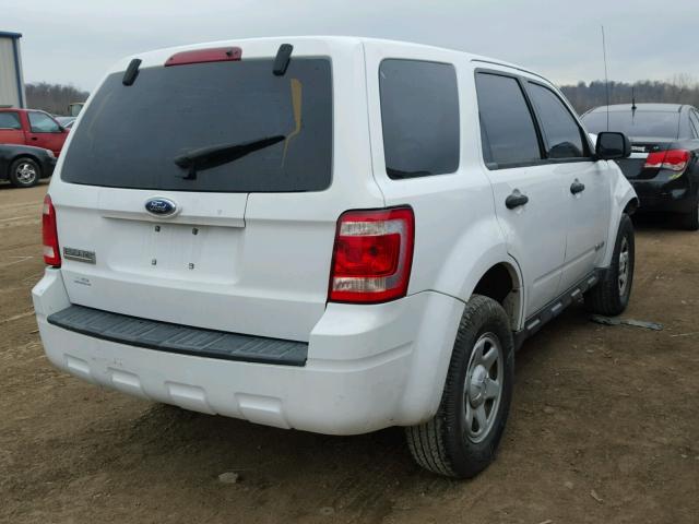 1FMCU02Z58KB26279 - 2008 FORD ESCAPE XLS WHITE photo 4