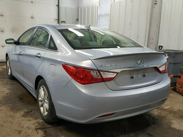 5NPEB4AC9DH533568 - 2013 HYUNDAI SONATA GLS BLUE photo 3