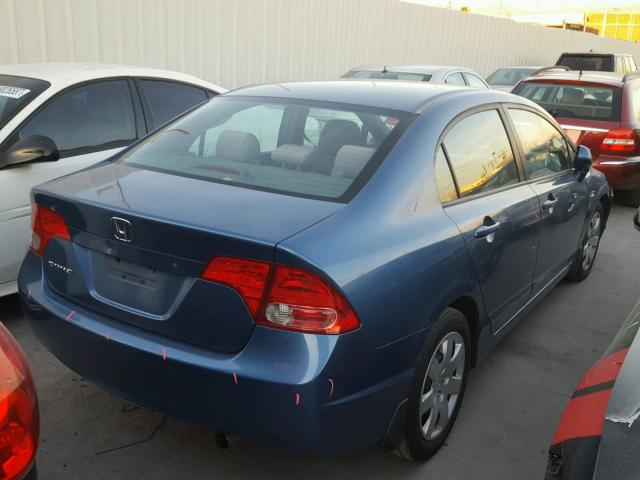 1HGFA16587L116007 - 2007 HONDA CIVIC LX BLUE photo 4