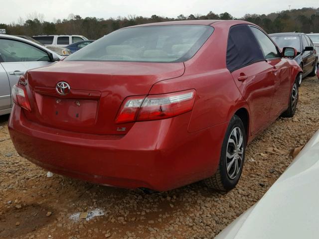 4T4BE46K68R014954 - 2008 TOYOTA CAMRY CE RED photo 4