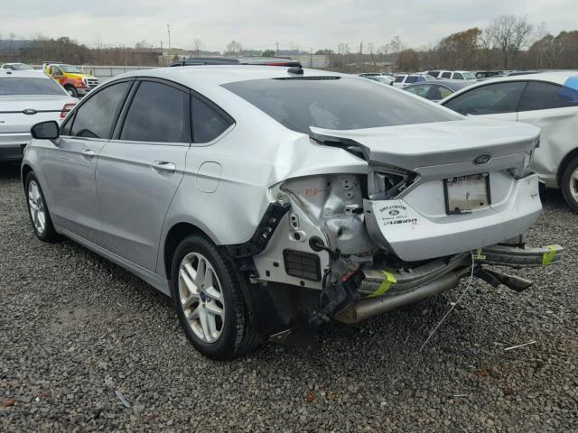 3FA6P0H75ER372602 - 2014 FORD FUSION SE SILVER photo 3