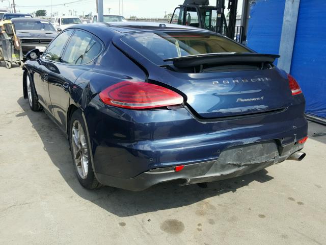 WP0AA2A79EL008841 - 2014 PORSCHE PANAMERA 2 BLUE photo 3